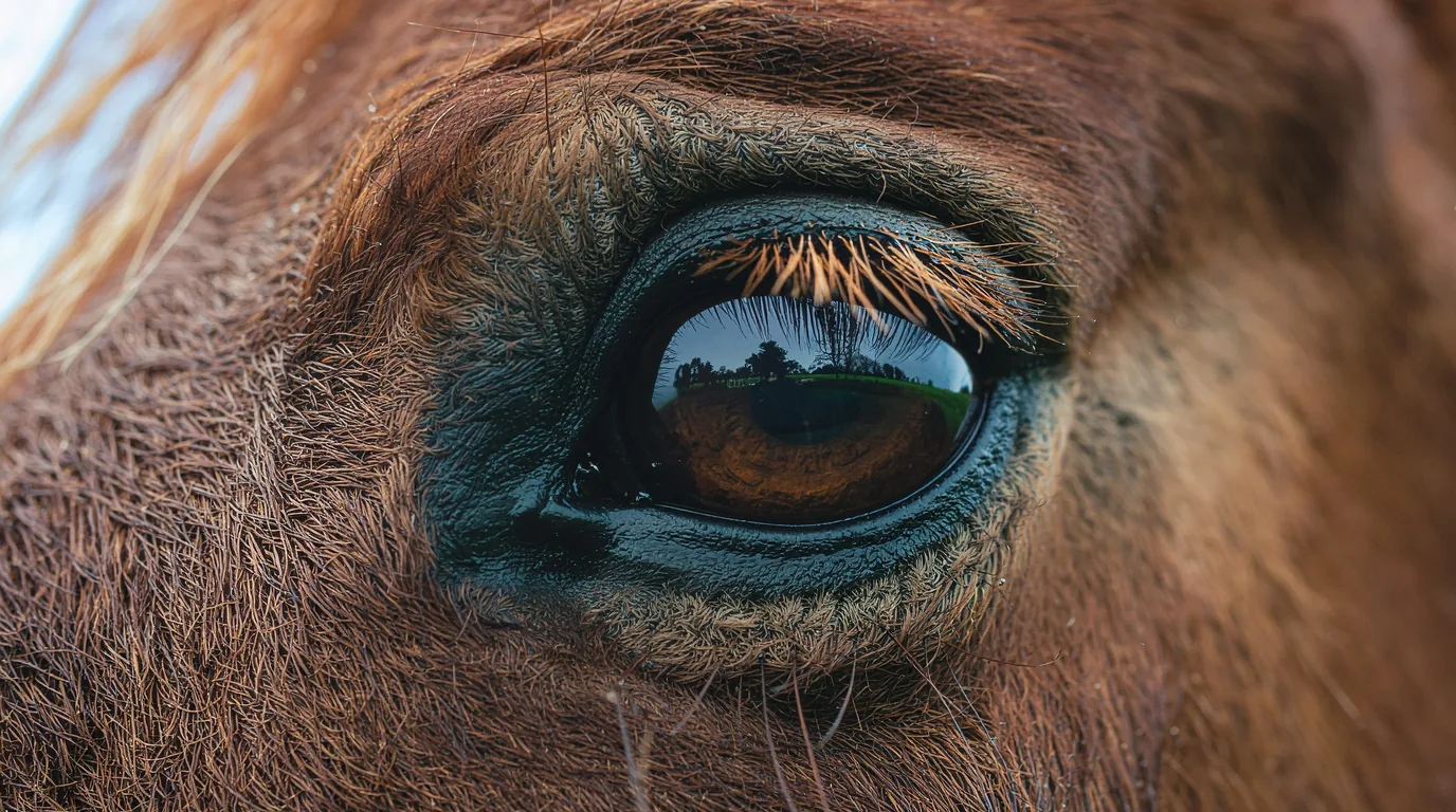 Un regard de cheval au Écuries Karine Roux, Saint-Jean-Ligoure